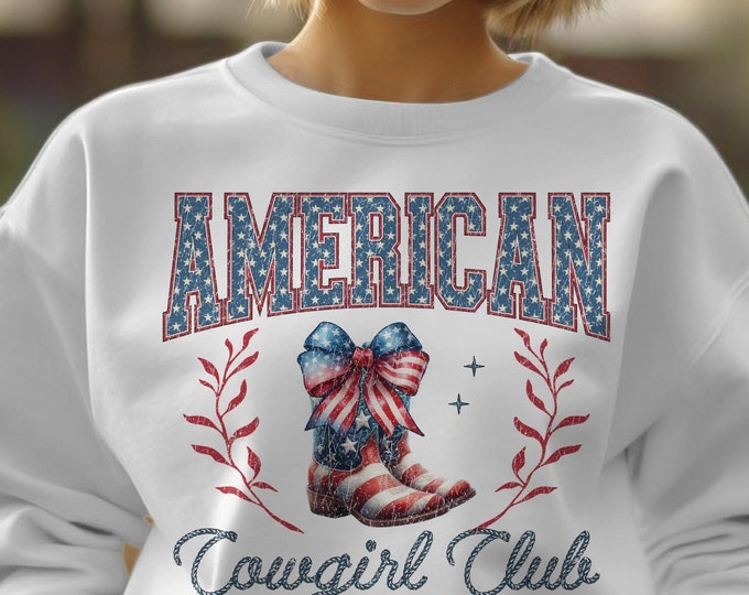 Coquette American Cowgirl Patriotic Shirt, Patriotic Boots & Bow Tee, Coquette Patriotic Trendy Shirts