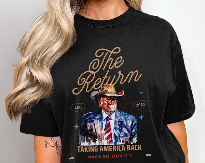 The Return Taking America Back T-Shirt, EST. 2024 Graphic Tee, MAGA Edition V.2, Patriotic Apparel, Classic Stylish T-Shirt