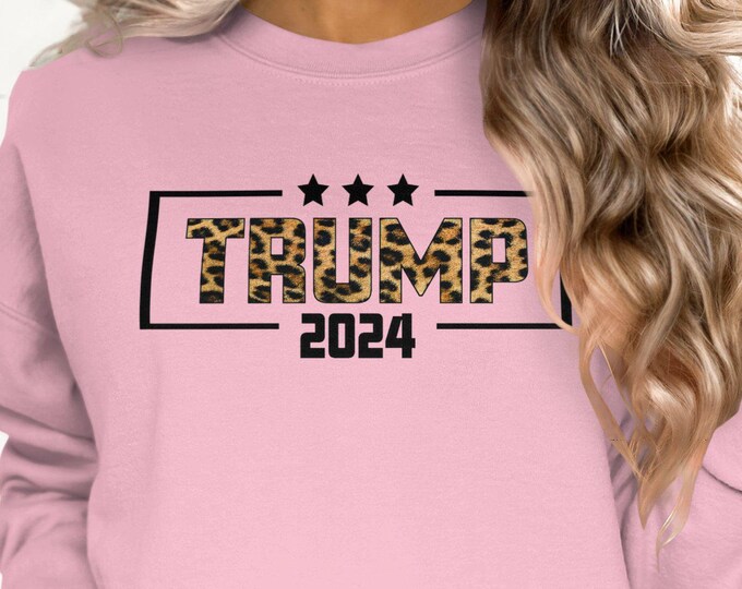 Trump 2024 Leopard Print Shirt, MAGA Supporter Gift, Trump Rally Apparel, Trump Fan Tee, Republican Gifts, Election 2024 Shirt