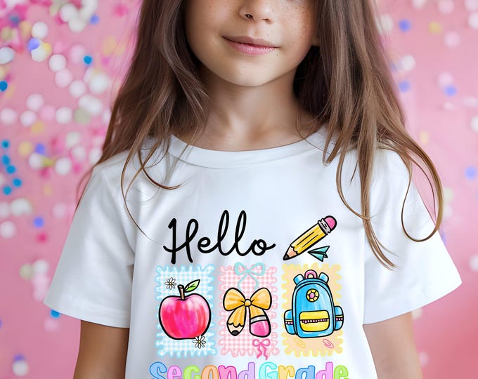 Comfort Colors Coquette Bow Back to School Tee, Cute Grand Millennial School Tee, Perfect for First Day of School, Preppy Neon School Shirt