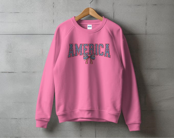 Patriotic America Sweatshirt, USA Stars Stripes Design, Unisex Casual Top, American Pride Sweater, Red White Blue Graphic Pullover