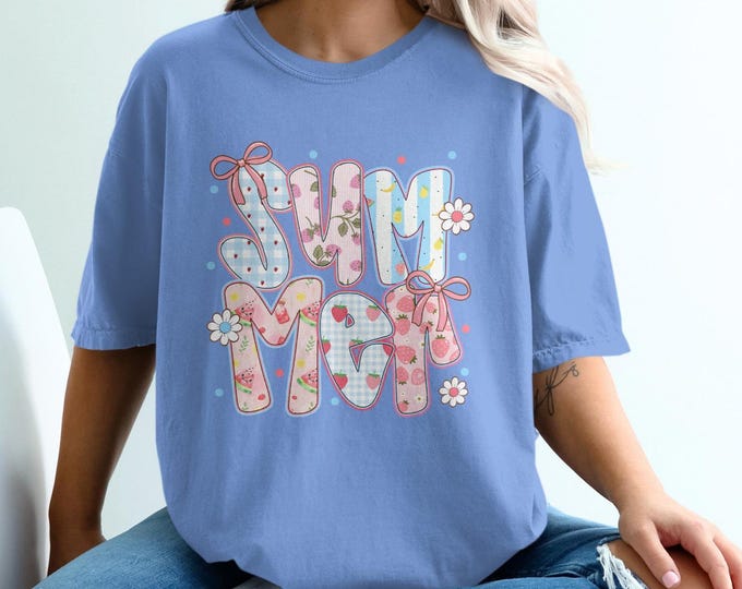 Cute Summer Graphic T-Shirt, Strawberry Watermelon Themed Tee, Fun Colorful Summer Outfit, Adorable Summer Fruit Shirt, Whimsical T-Shirt