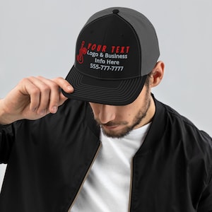 Custom Embroidered Trucker Cap, Personalized Richardson 112 Trucker Hat, Personalized Logo Hat, Great Gift for Dad
