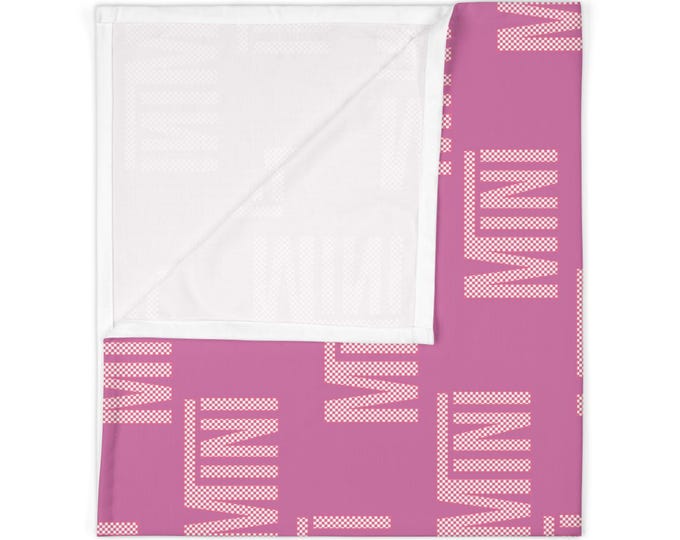 Retro Mini Pink Checkered Baby Swaddle Blanket, Retro Baby Swaddle, Mini Pink Baby Blanket, Baby Shower Gift