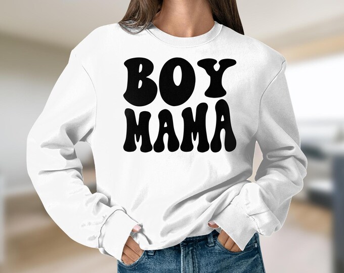 Boy Mama Retro Smiley Face Shirt, Boy Mama Smiley Face Tee, Cute Smiley Shirt, Trendy Top