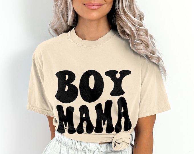 Comfort Colors Mama Shirt, Leopard Print Smiley Face Shirt, Gift for Mom, Cute Mom Tee, Mother's Day Gift, Smile Face Shirt