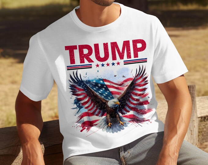 Trump 2024 T-Shirt, Eagle Flag Design, Take America Back, Patriotic Trump Supporter Shirt, Election Tee, USA Pride Graphic Tee