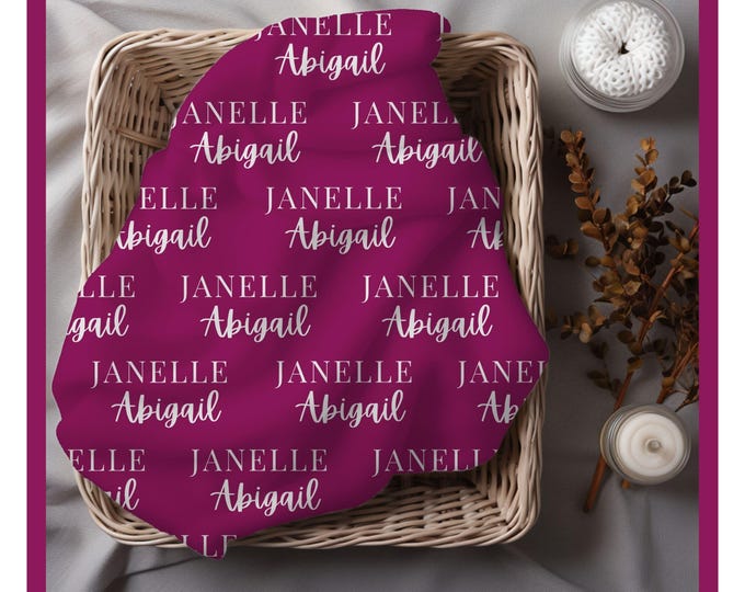 Personalized Blanket Custom Name Cozy Blue Toddler Throw – Kids Birthday Gift, Soft Nursery Bedding
