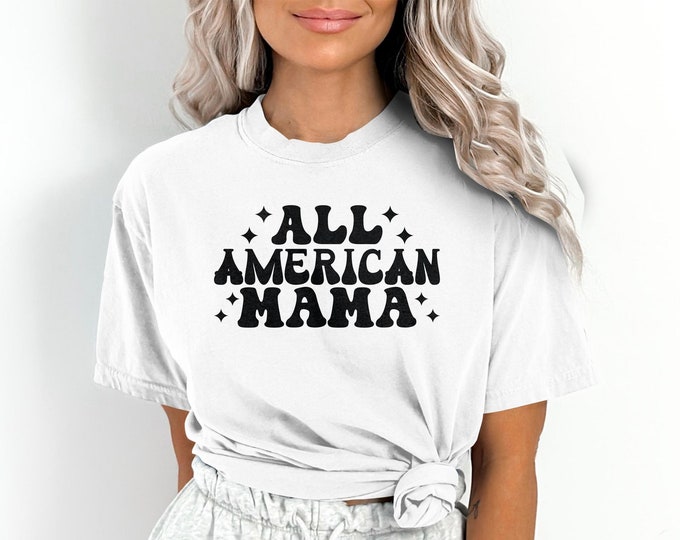 Retro Trendy Patriotic Comfort Colors July 4th Shirt - Red, White, and Blue Tee
