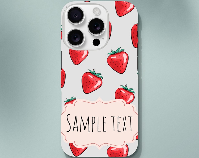 Strawberry Tough iPhone Case - Durable Shockproof Phone Cover with Cute Fruit Design & Protective Grip