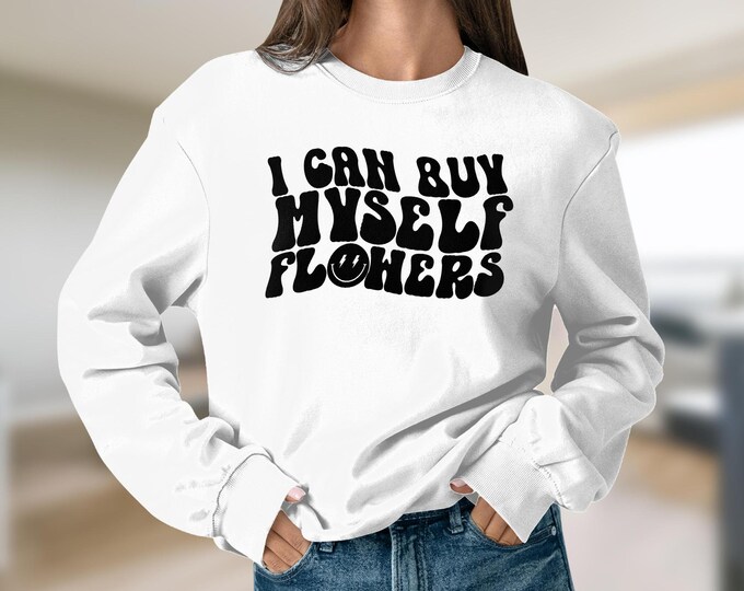 I Can Buy Myself Flowers Retro Smiley Face Shirt, Women's T-Shirt