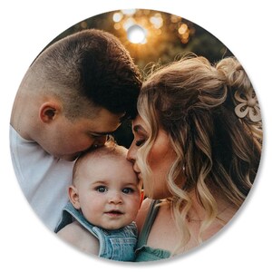 Personalized Photo Porcelain Ornaments, Custom Christmas Ornament, G129