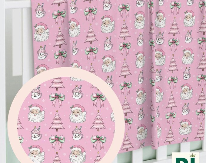 Pink Santa Coquette Baby Swaddle, Pinkmas Holiday Christmas Baby Blanket, Gift for Newborn, Baby Shower Present
