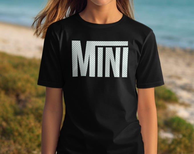 MINI Graphic Tee, Trendy Casual T-Shirt, Unique Word Design Shirt, Casual Wear, Cool Printed Top, Modern Fashion, Gift for Friends