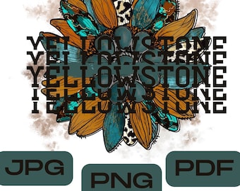 Yellowstone Logo sublimation design, Yellowstone Dutton Ranch design for t-shirt, hoodie, tumbler, mug. JPG, PNG,