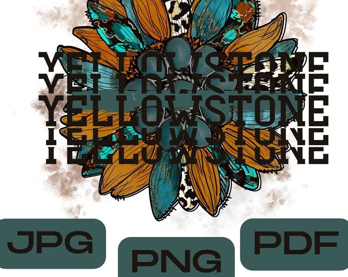Yellowstone sublimation design for t-shirt, hoodie, tumbler, mug. JPG, PNG, PDF SUBLIMATION digital download