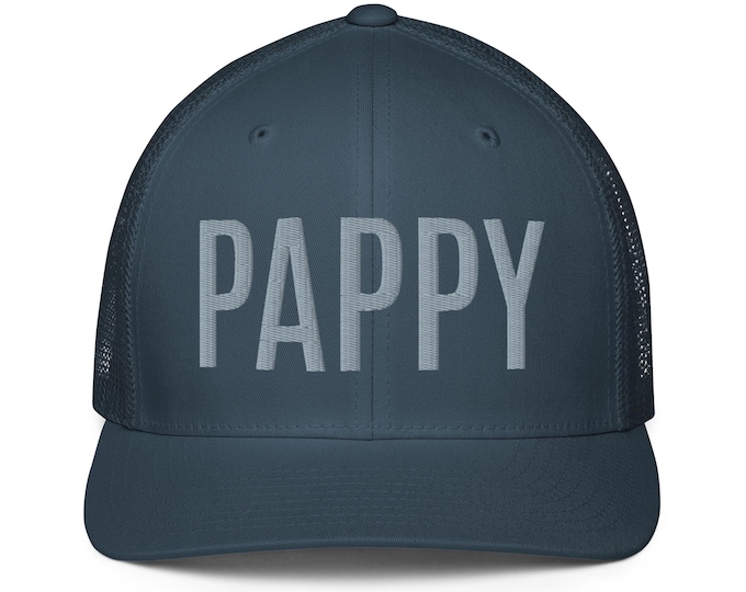 Fathers Day Closed-back trucker cap, Pappy Closed Back Trucker Hat, Gift For Dad, Gift for Grand Parent, Birthday gift for dad
