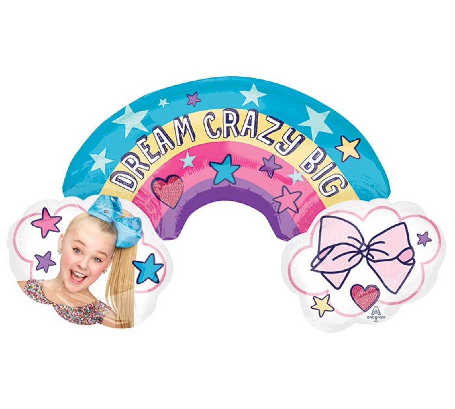 37 Jojo Siwa Dream Crazy Big Rainbow Shaped Foil Mylar | Etsy
