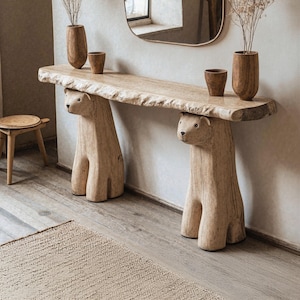 Console Furniture Narrow Entryway Table Live edge table Entry Way Table Farmhouse console table handmade rustic natural wood console table