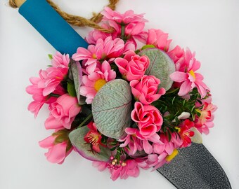 Pala de jardín de flores de seda de primavera / Regalo para el Día de la Madre y decoración de patio