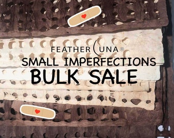 5 PC Limited Stock BULK  - Small Imperfections Liquidation Sale  - XL 38.5 x 16 Inch cafe & creme Mexican Amate Paper.