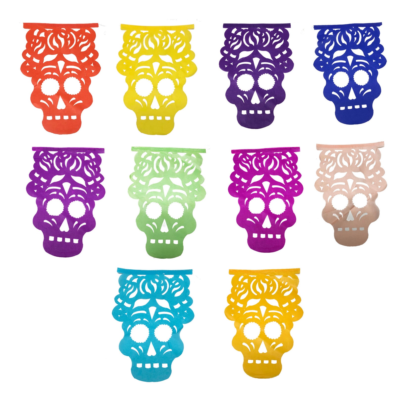 10 FT Catrina Colorful Papel Picado Dia De Los Muertos / Etsy 10 FT Catrina Colorful Papel Picado Dia De Los Muertos / Etsy
