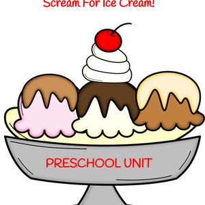 Ice Cream Preschool Unit, Complete Unit, PreK, Preschool, Learning, Ice Cream, Teachers, Plans, Kids