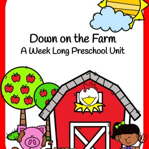 Down on the Farm! Preschool Unit! Lesson Plans Homeschool