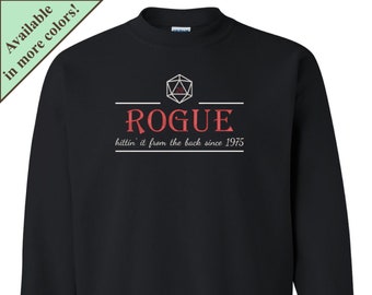 DnD Rogue Embroidered Sweatshirt | hittin' it from the back since 1975
