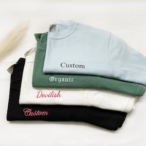 Embroidered Personalized T-Shirt, Short Sleeve, Custom Embroidery