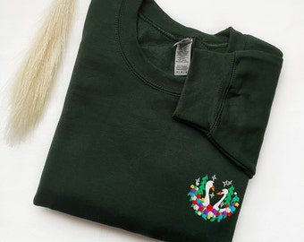 Embroidered Swan Sweatshirt