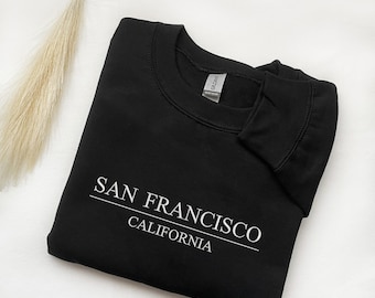 Custom Embroidered City Sweatshirt, Crewneck Sweater, Pullover, Personalized, Weddings, Gifts, Matching, Friends