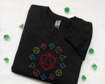 Embroidered Sweatshirt | Neon Dice