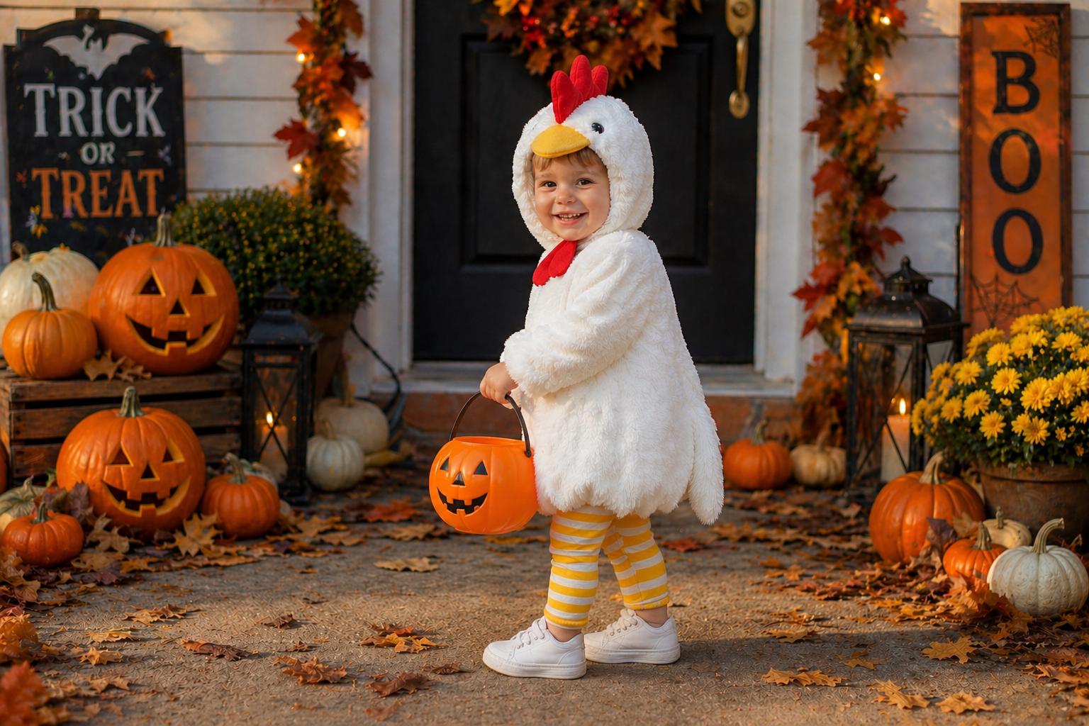 Plush White Chicken Costume for Kids, Soft Faux Fur Farm Animal Outfit ...