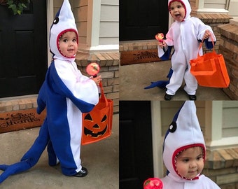 Shark Halloween Costume Fleece Unique Custom Made You Choose The Color S