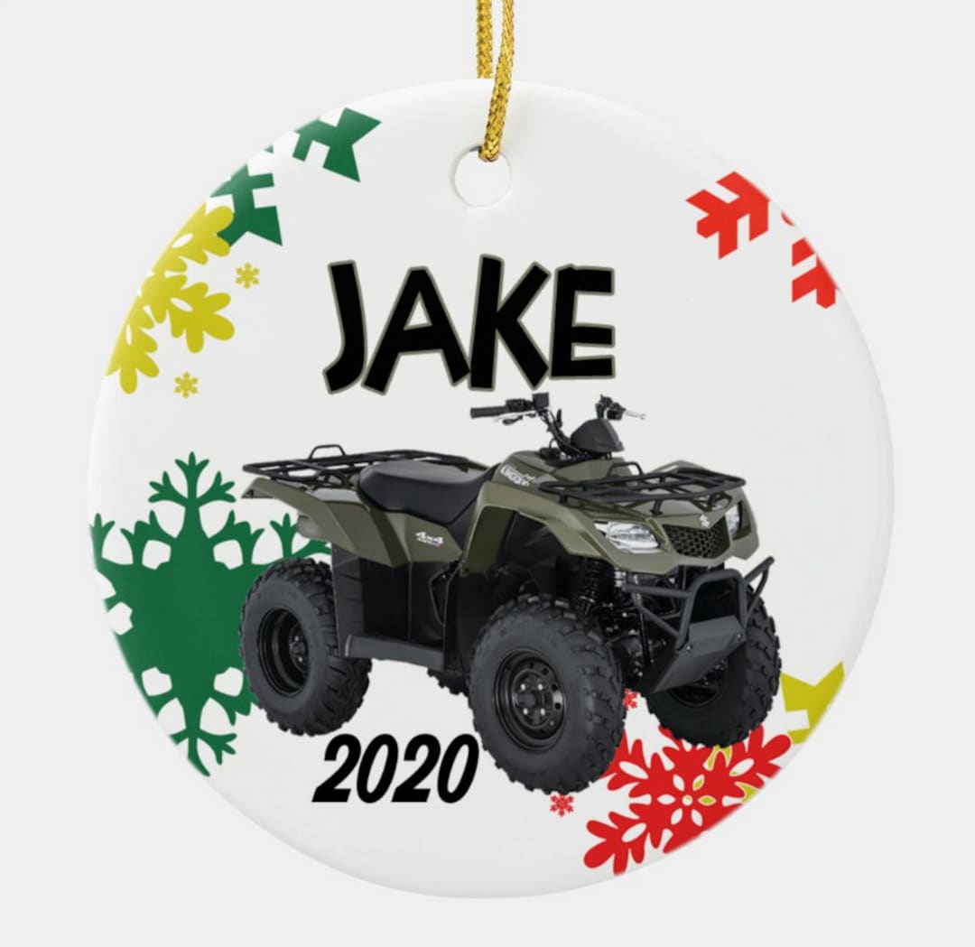 Four Wheeler ATV Christmas Ornament Quad Off-road Hunting Hunters Men's Custom Personalized 4 ...
