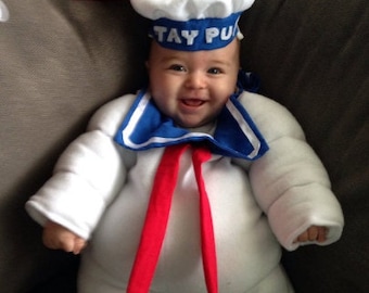 Stay Puft Ghostbusters Fleece Halloween Costume Marshmallow Man