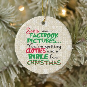 Funny Best Friends Christmas Ornament CoWorker Friendship Gift Present Custom Made Facebook Sarcarstic Christmas Gift For Women Thirst Trap