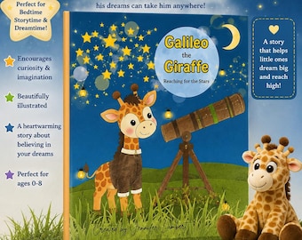 Galileo The Giraffe Reaching For The Stars, STEM Adventure Book for Kids, Signed Personalized Children’s Story