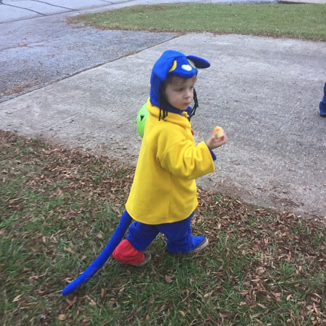 Blue Cat Halloween Costume With Yellow Jacket Custom Made Etsy