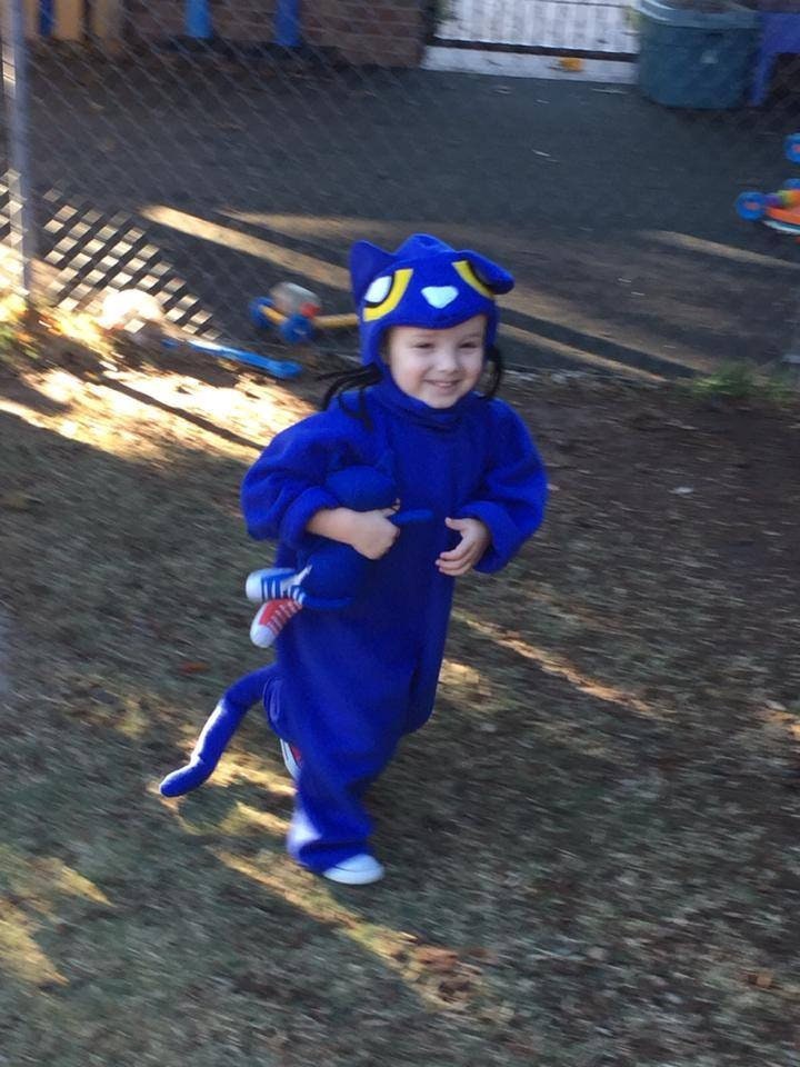 Blue Cat Halloween Costume With Yellow Jacket Custom Made Pete Etsy