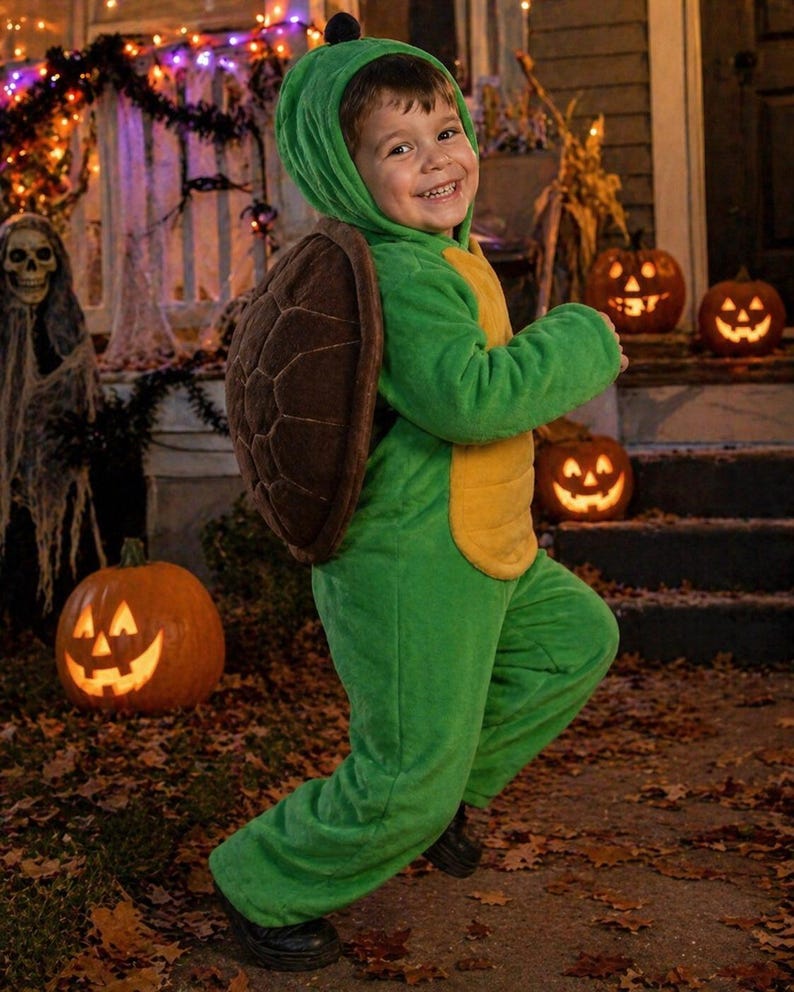 Kids Turtle Halloween Costume, Plush Tortoise Bodysuit and Shell - Etsy