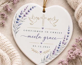 Christian Keepsake Ornament, Catholic Confirmation Christmas Gift, Faith Gift for Confirmation, Keepsake Confirmation Gifts from Sponsor