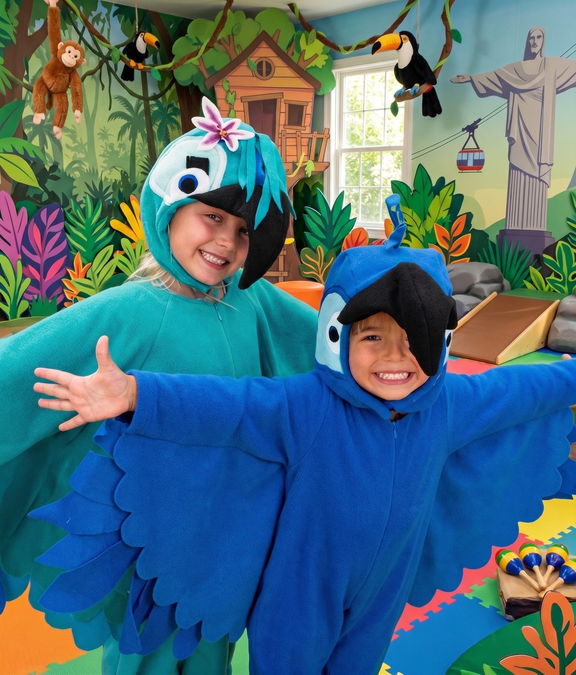 Macaw Blu Blue Jewel Rio Bird Halloween Costume Outfit, Bird Halloween  Costume, Tropical Bird Costume for Kids, Colorful Parrot Cosplay - Etsy