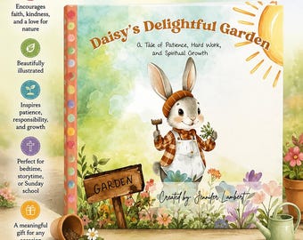 Daisy’s Delightful Garden, Christian Children’s Book, Signed Faith Based Story, Personalized Kids Gift Book