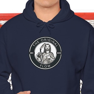 The Original Flow Hockey Sweatshirt for Men, Hockey Gifts for Him, Christian Gifts for Hockey Player, Funny Jesus Sweatshirt for Dad, SWAG