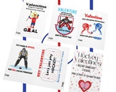 Hockey Valentines, Hockey Valentine Cards, Hockey Printable Valentines, Sports Valentines for Kids, Printable Classroom Valentines for Boys