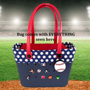 Baseball Mom Bag, Baseball Tasche, Sport-Einkaufstasche für Mama, niedliche Einkaufstasche, personalisiertes Geschenk für Frau, Team-Manager-Geschenk für sie, Baseball SWAG