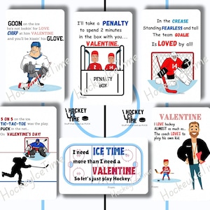 Saint-Valentin hockey pour garçons, cartes de Saint-Valentin hockey à imprimer pour équipe, Saint-Valentin à faire soi-même pour enfants, Saint-Valentin à imprimer pour la classe
