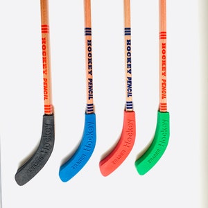 4 Hockey Stick Pencils, Hockey School Supplies for Girls, Hockey Party Favors, Office Supplies, Swag Bag Hockey Gifts for Boys, Team Gifts